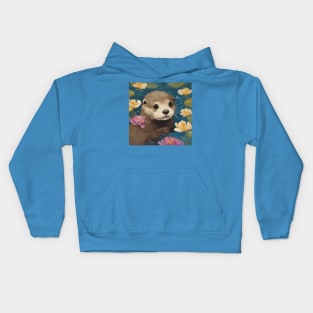 Otter Lover Cute Baby Otter Kids Hoodie